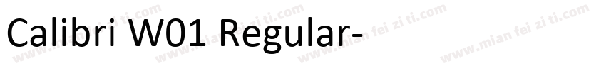Calibri W01 Regular字体转换